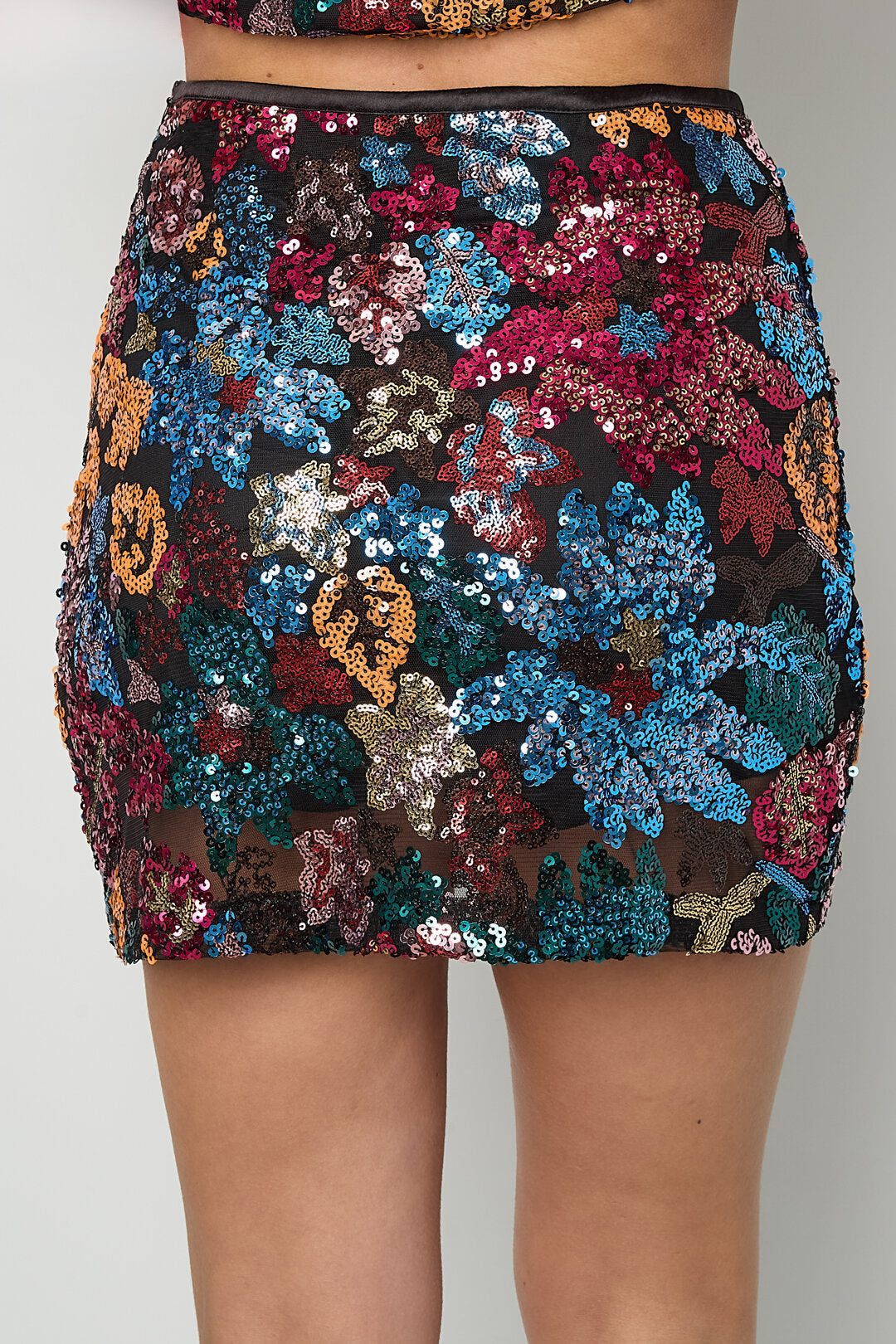 Elegant Floral Mini Skirt Set for Spring/Summer