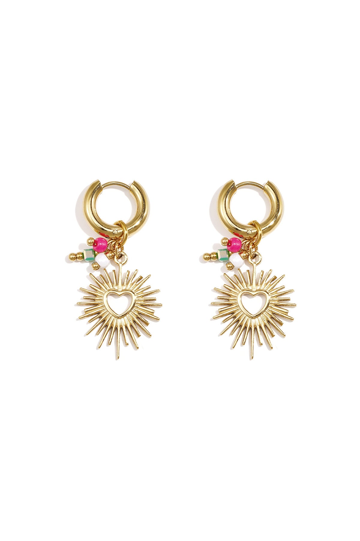 Stylish Heart-Shaped Drop Earrings for Spring/Summer