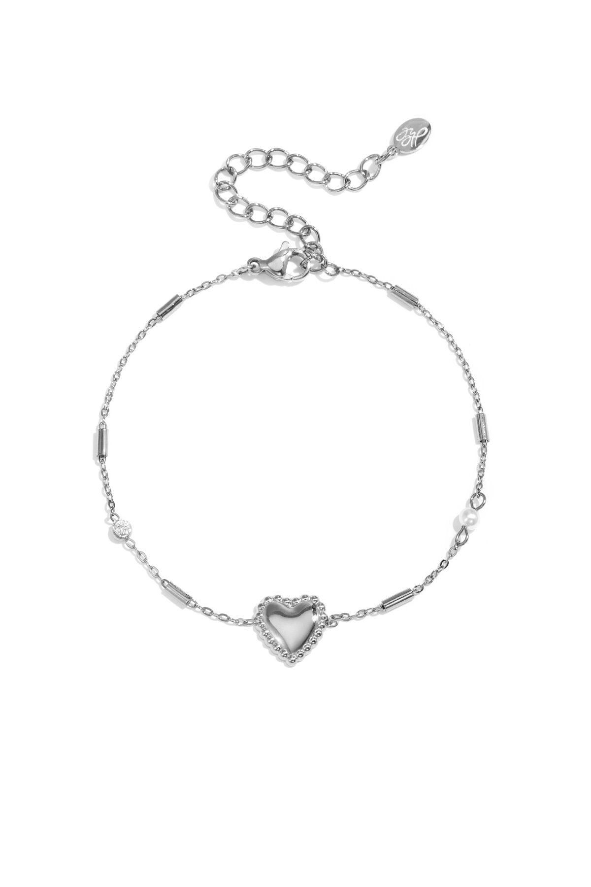 Elegant Heart Charm Bracelet - All Fit, Casual Style