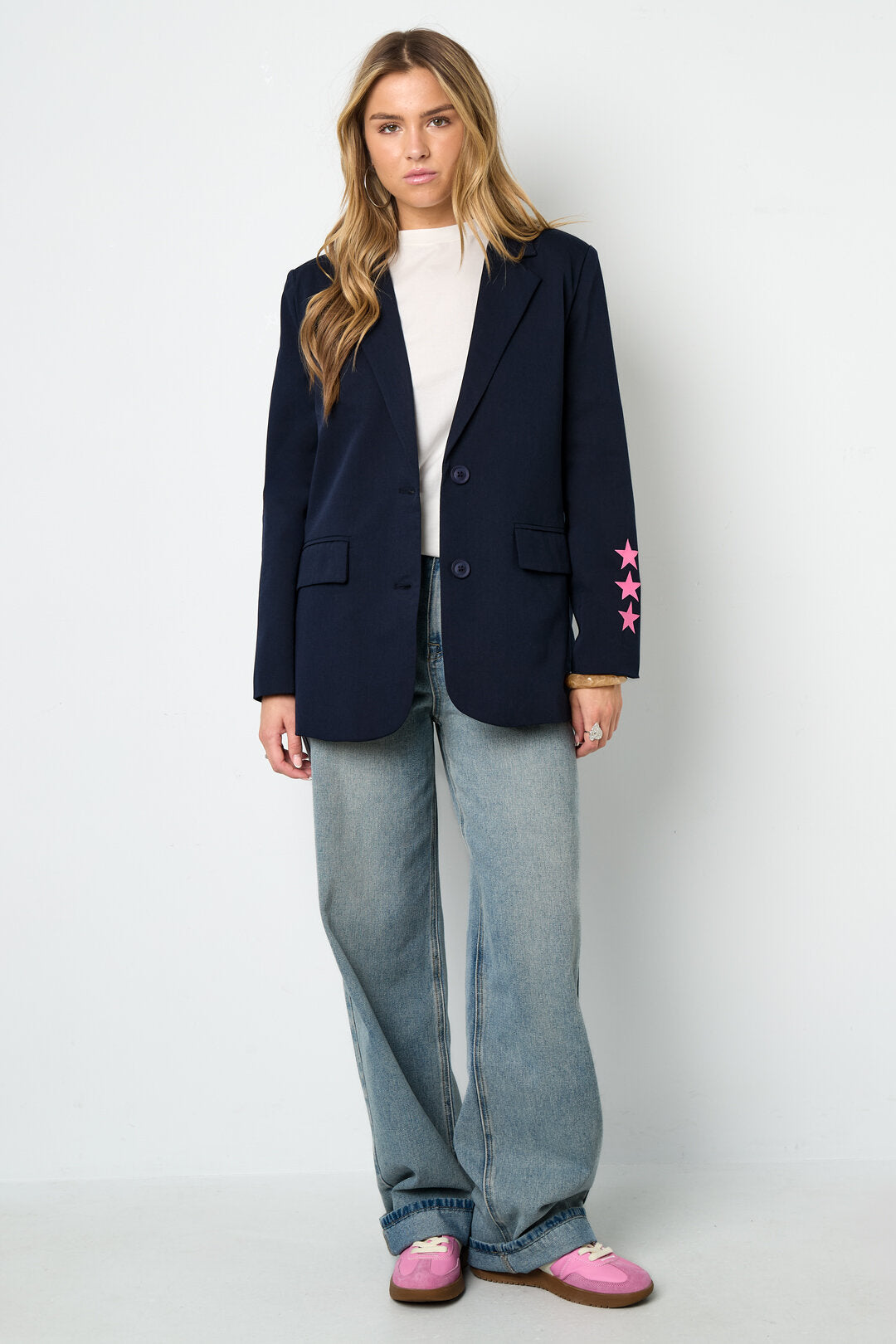 Stylish Grey & Dark Blue Ladies' Suit Set for Fall/Winter