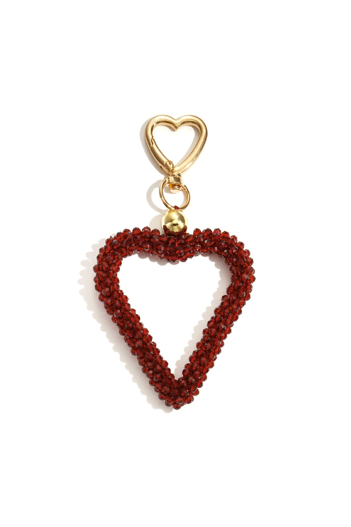 Elegant Crystal Heart Keychain in Multiple Colors