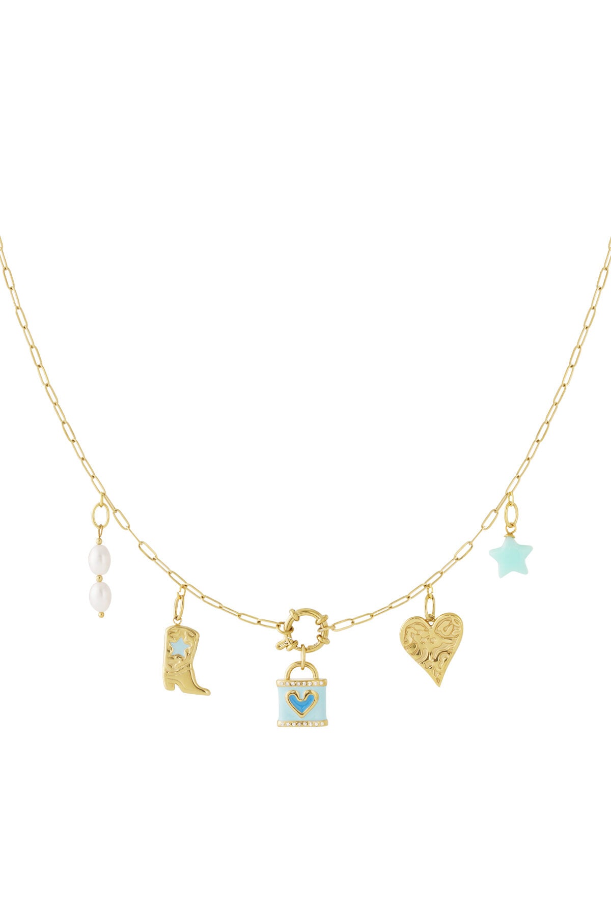 Elegant 14K Gold Plated Heart Necklace for Daily Wear