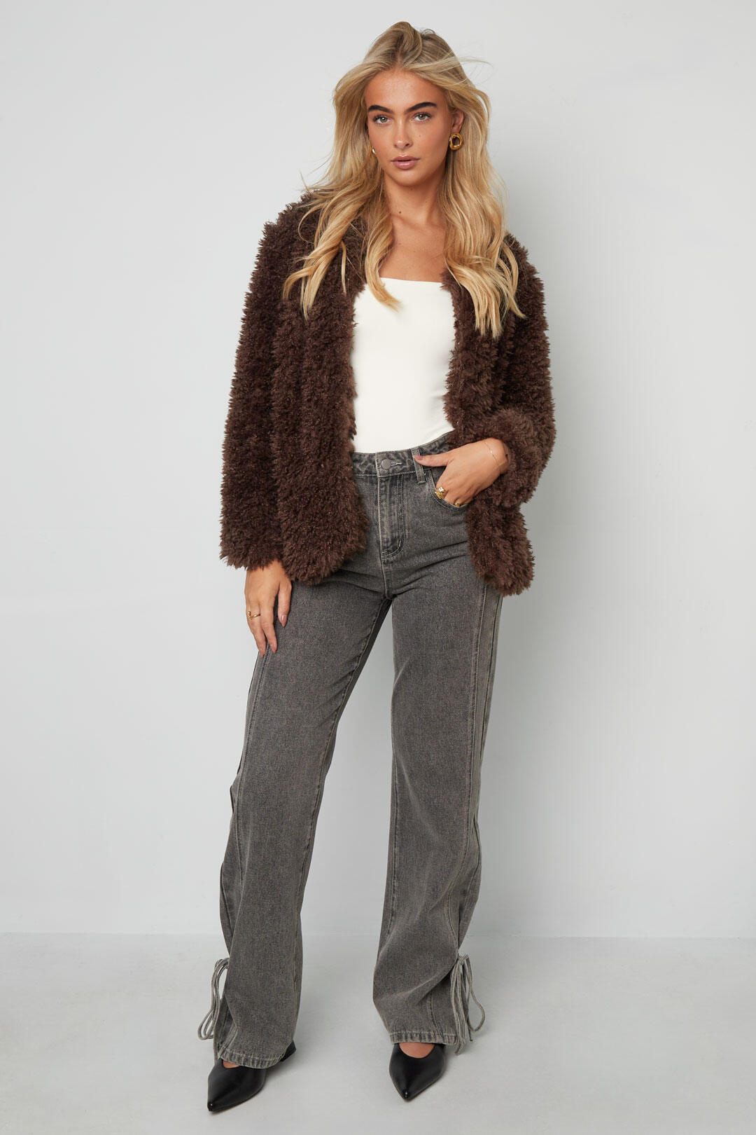 Elegant Woven Polyester Jacket for Fall/Winter