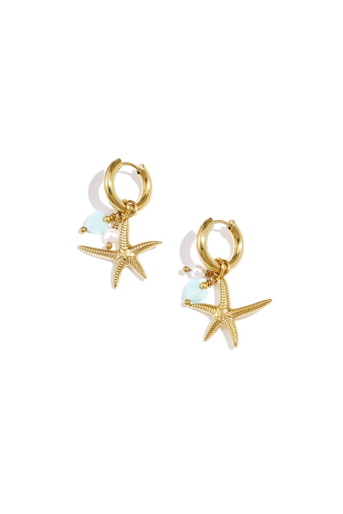 Elegant Blue Starfish Drop Earrings for Spring