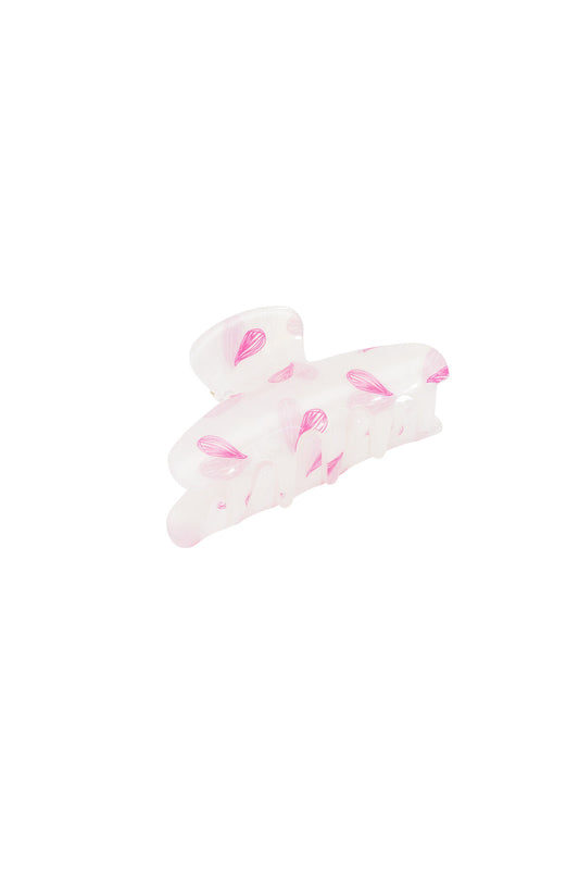 Elegant Off-White Heart-Shaped Hair Claw for Daily Wear