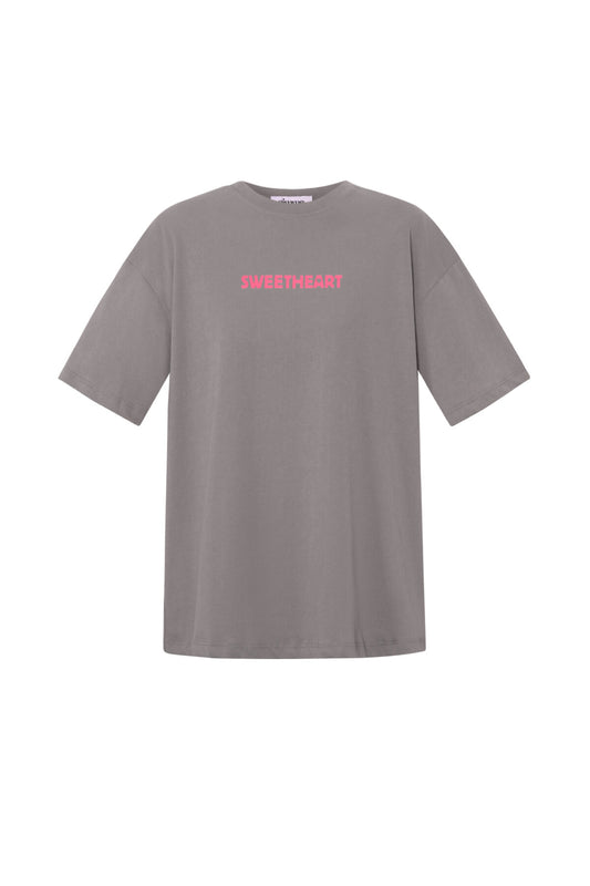 Comfortable All Fit Knitted T-Shirt in Grey & Baby Blue