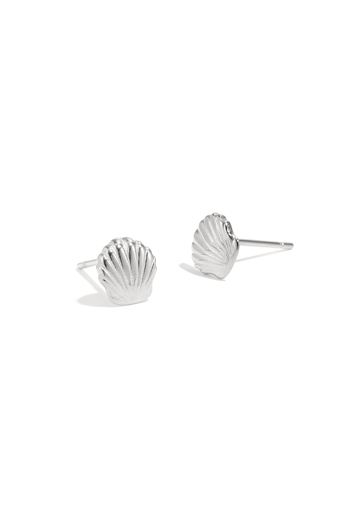 Stylish Stainless Steel Shell Stud Earrings for Women