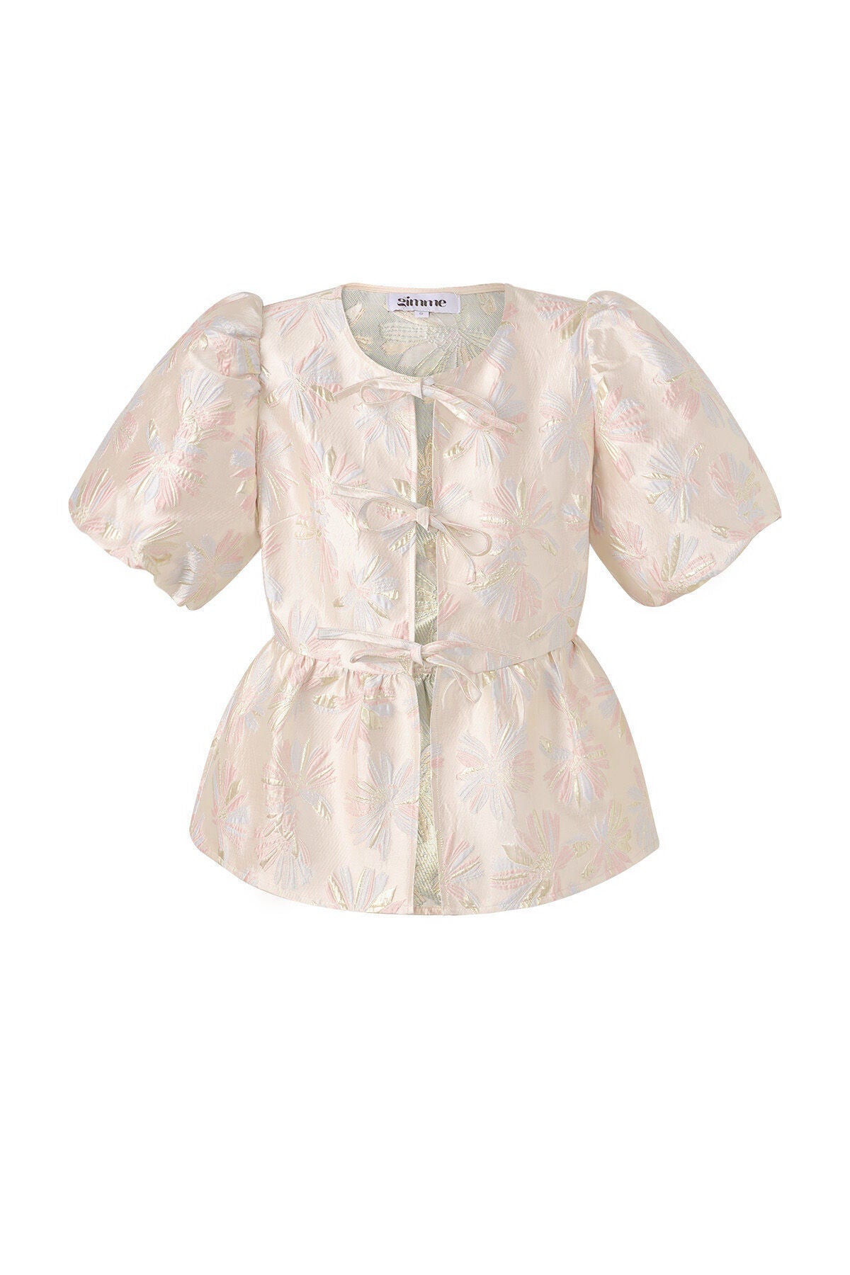Elegant Floral Short Sleeve Top for Spring/Summer