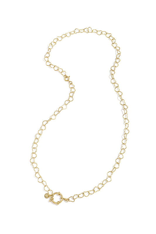 Elegant Gold Heart Chain Necklace for Everyday Glamour