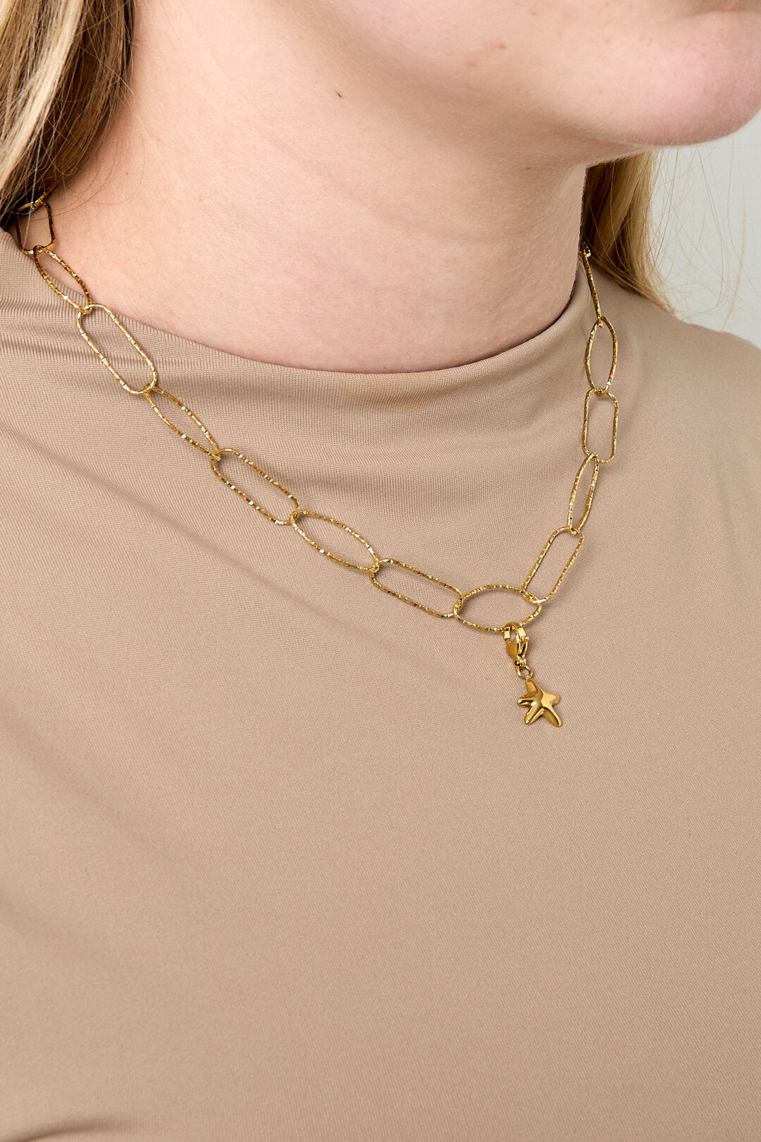 Elegant 304S Steel Chain Necklace, All Fit, Simple & Chic