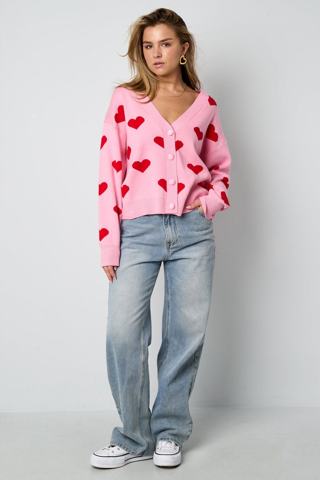Cute Heart Knit Cardigan for Fall/Winter