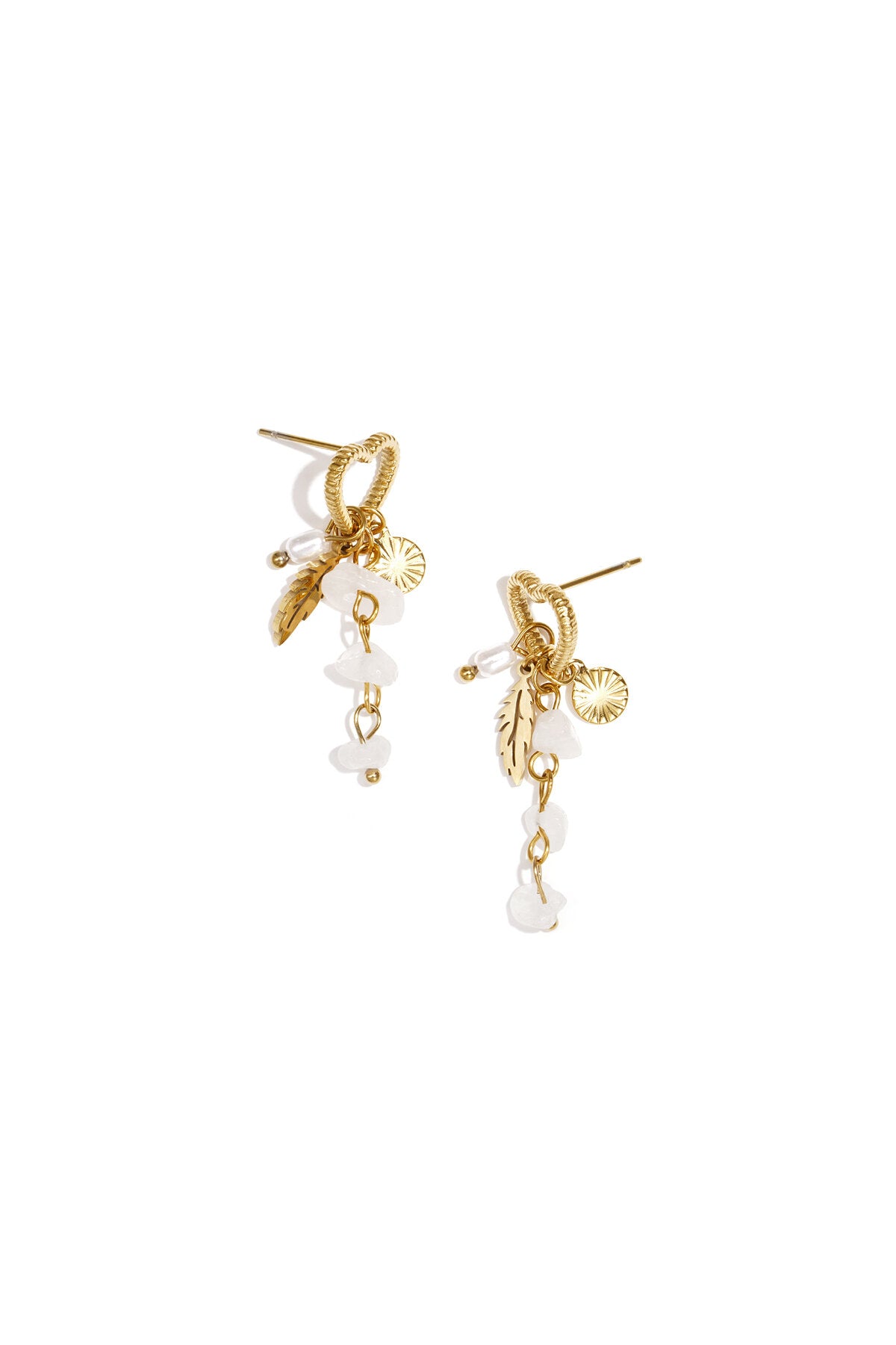 Romantic Heart-Shaped Beaded Earrings for Spring/Summer