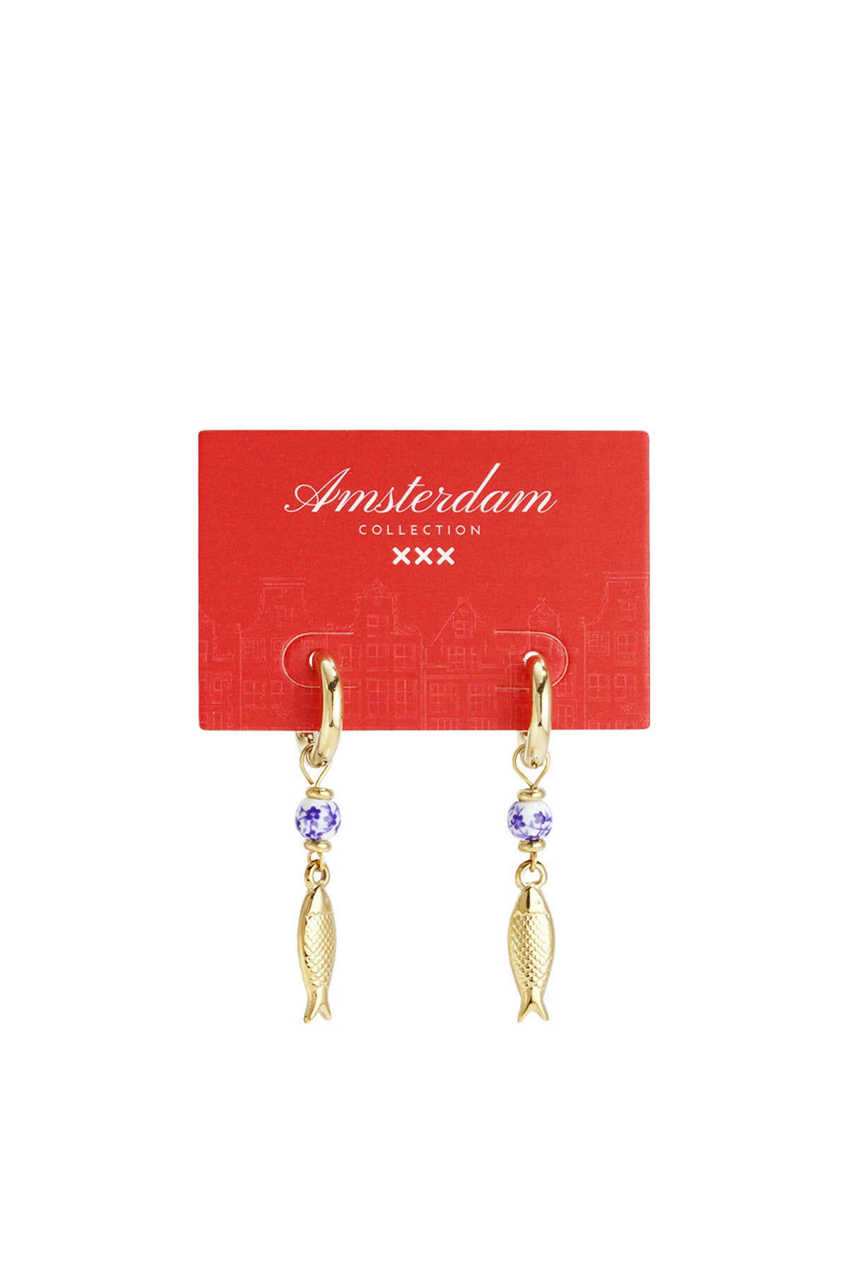 Stylish Gold Fish Dangle Earrings for Spring/Summer