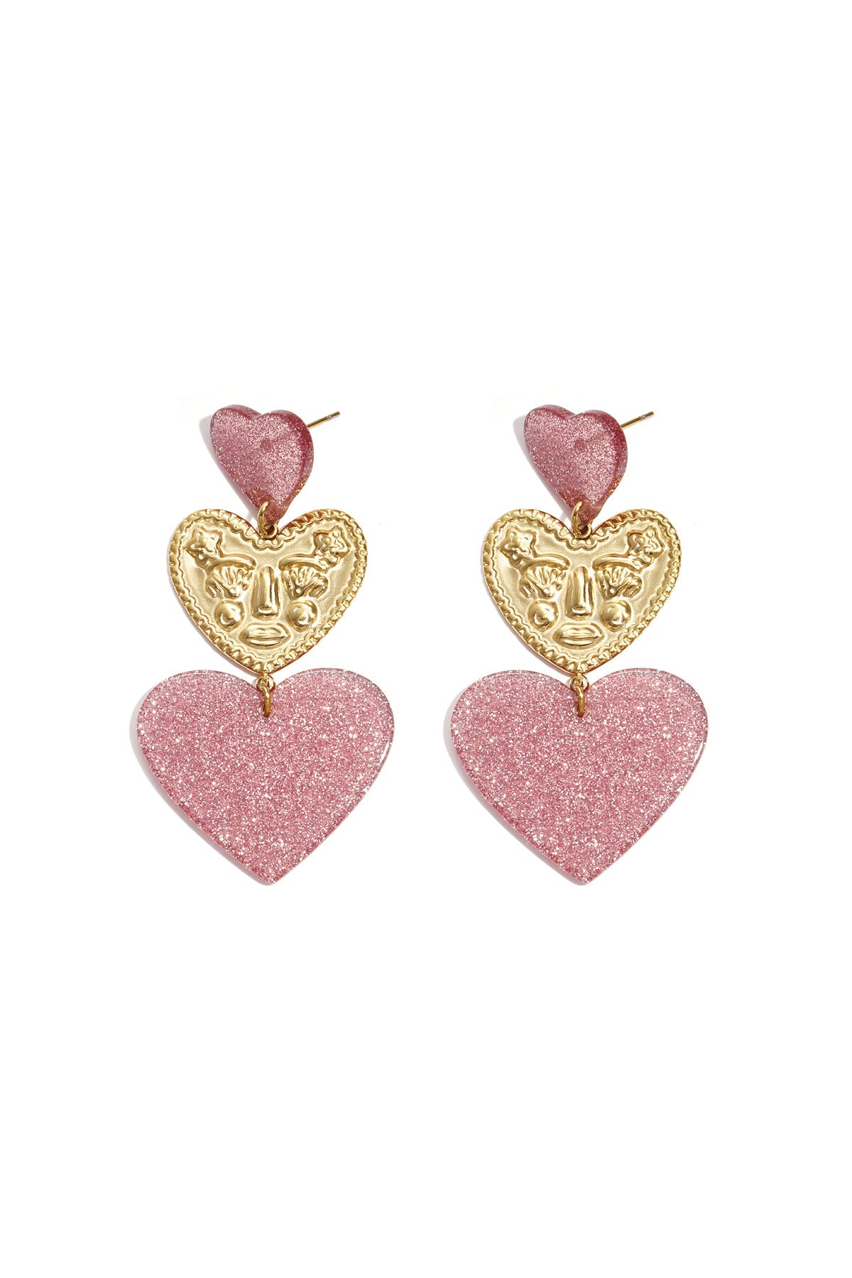 Romantic Heart Dangle Earrings for Spring/Summer