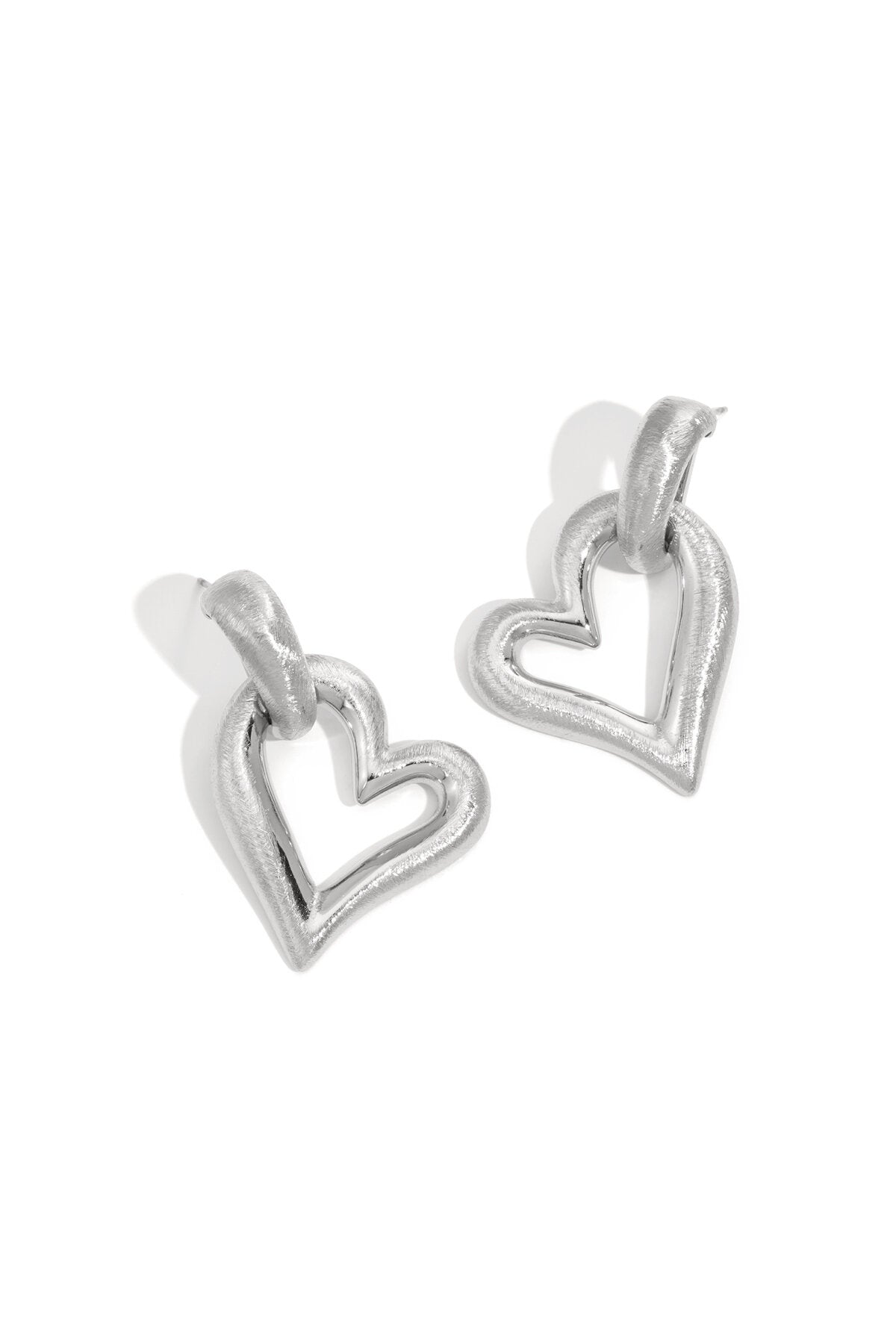 Elegant Heart-Shaped Drop Earrings for Everyday Glamour