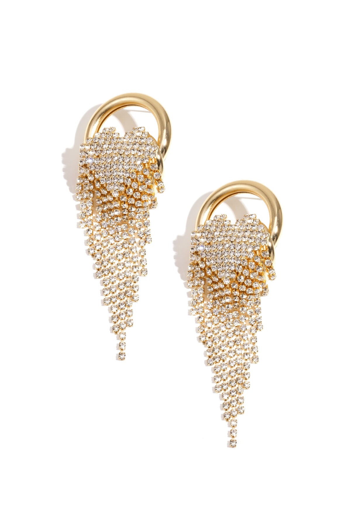 Elegant Heart Tassel Party Earrings Silver & Gold