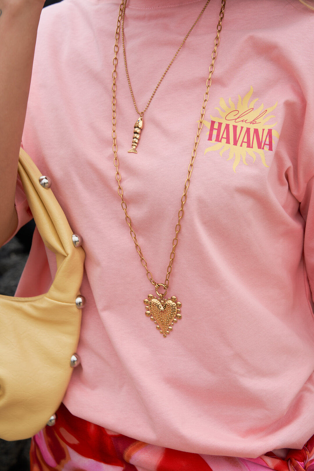 Elegant Gold Color Stainless Steel Long Necklace