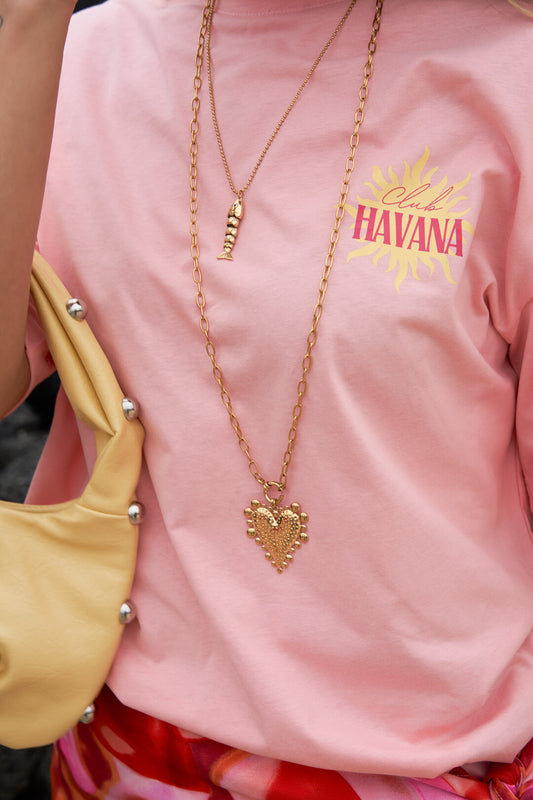 Elegant Gold Color Stainless Steel Long Necklace