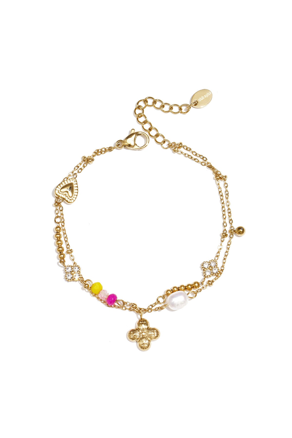 Elegant Gold Multi-Layer Charm Bracelet for Women
