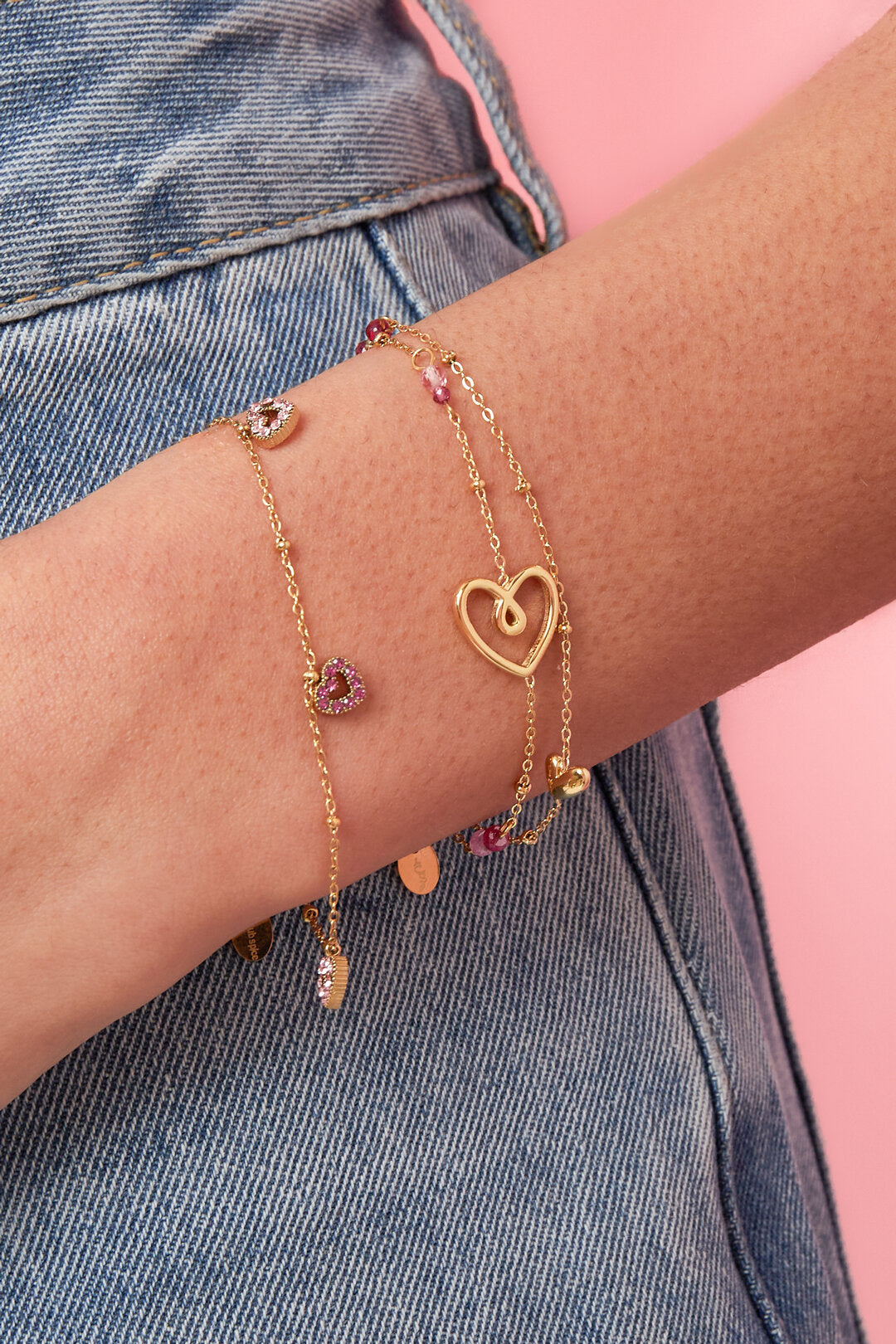 Elegant Multi-Layered Gold Charm Bracelet for Women