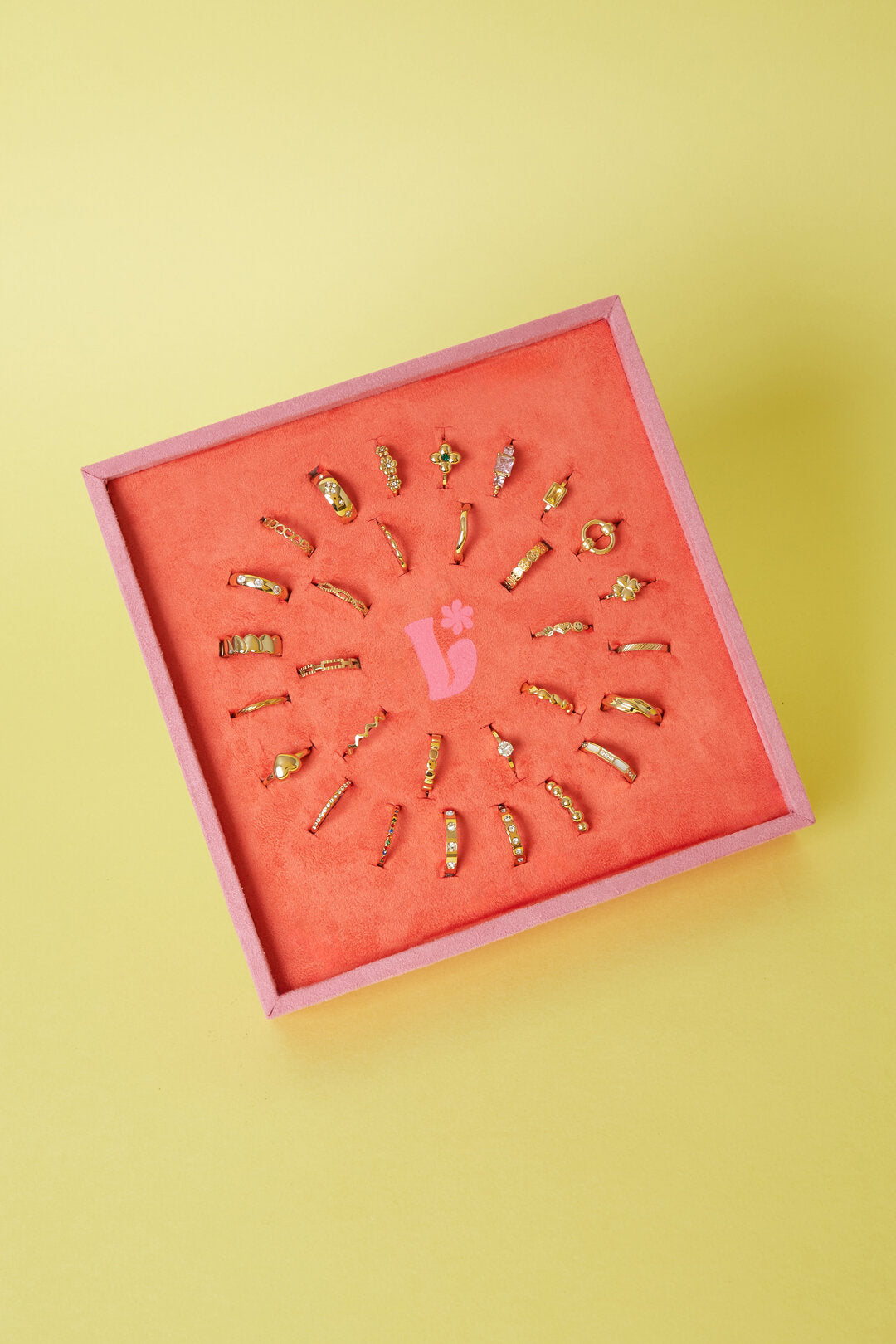 Elegant Gold Ring Display Set for Daily Wear