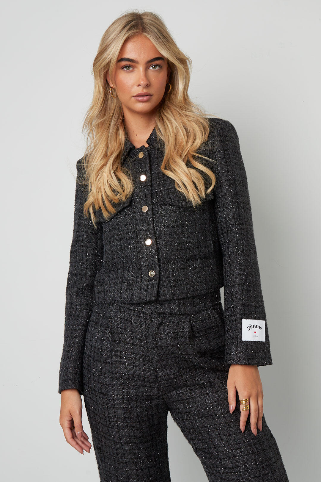 Elegant Checkered 2-Piece Set for Fall/Winter