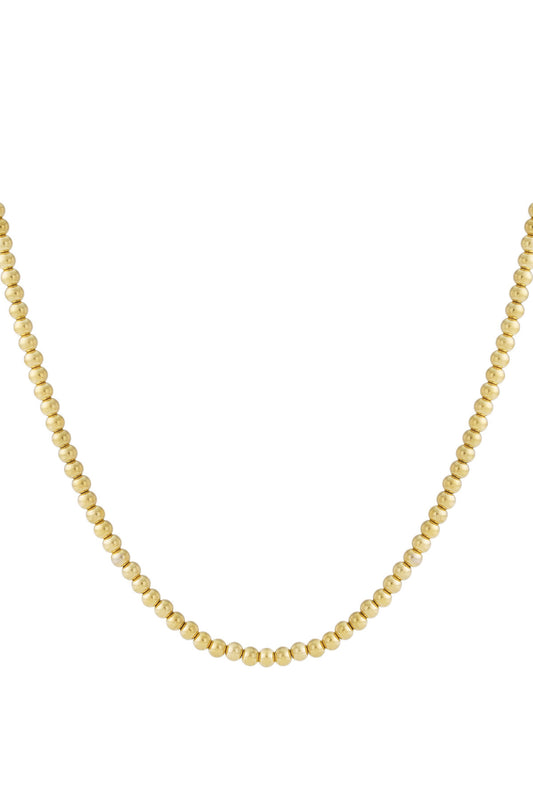 Elegant Simple Beaded Necklace for Women - Silver & Gold