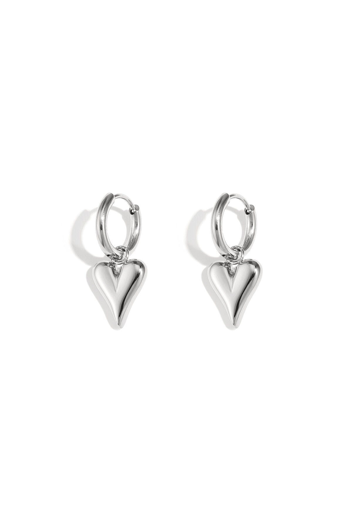 Elegant Heart-Shaped Drop Earrings for Everyday Wear