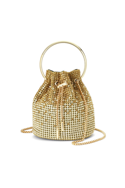 Elegant Champagne Handbag for Women - Luxurious Party Accessory