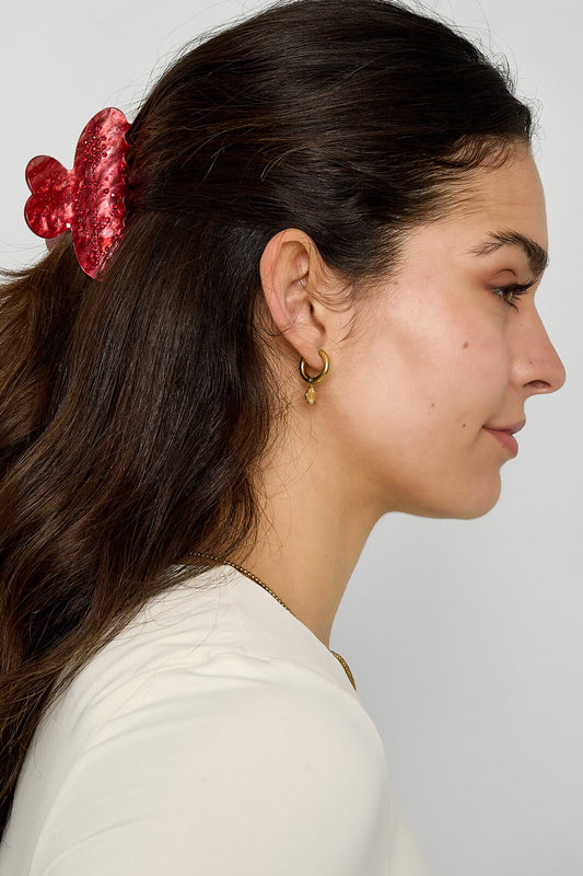 Chic Heart-Shaped Rhinestone Hair Clip for Valentine's Day