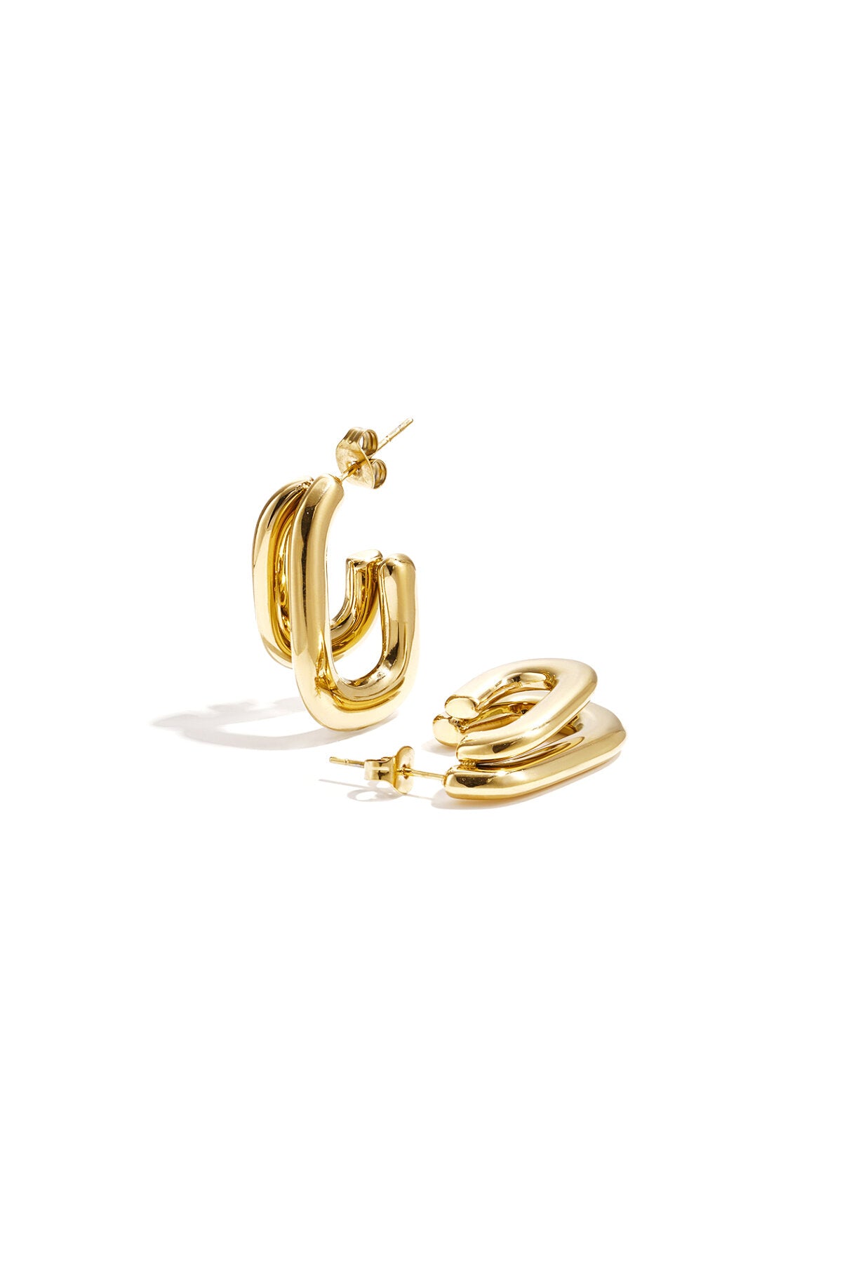 Stylish Stainless Steel Hoop Earrings - Simple & Elegant