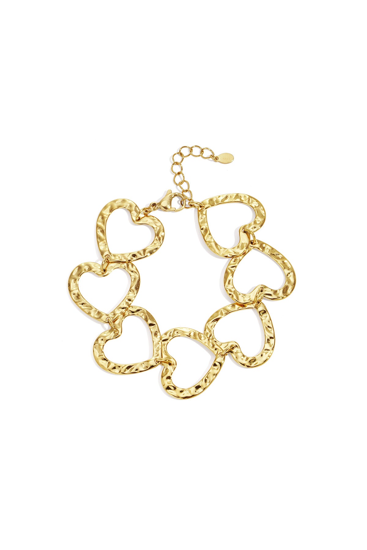 Stylish Gold & Silver Heart Chain Bracelet for Women