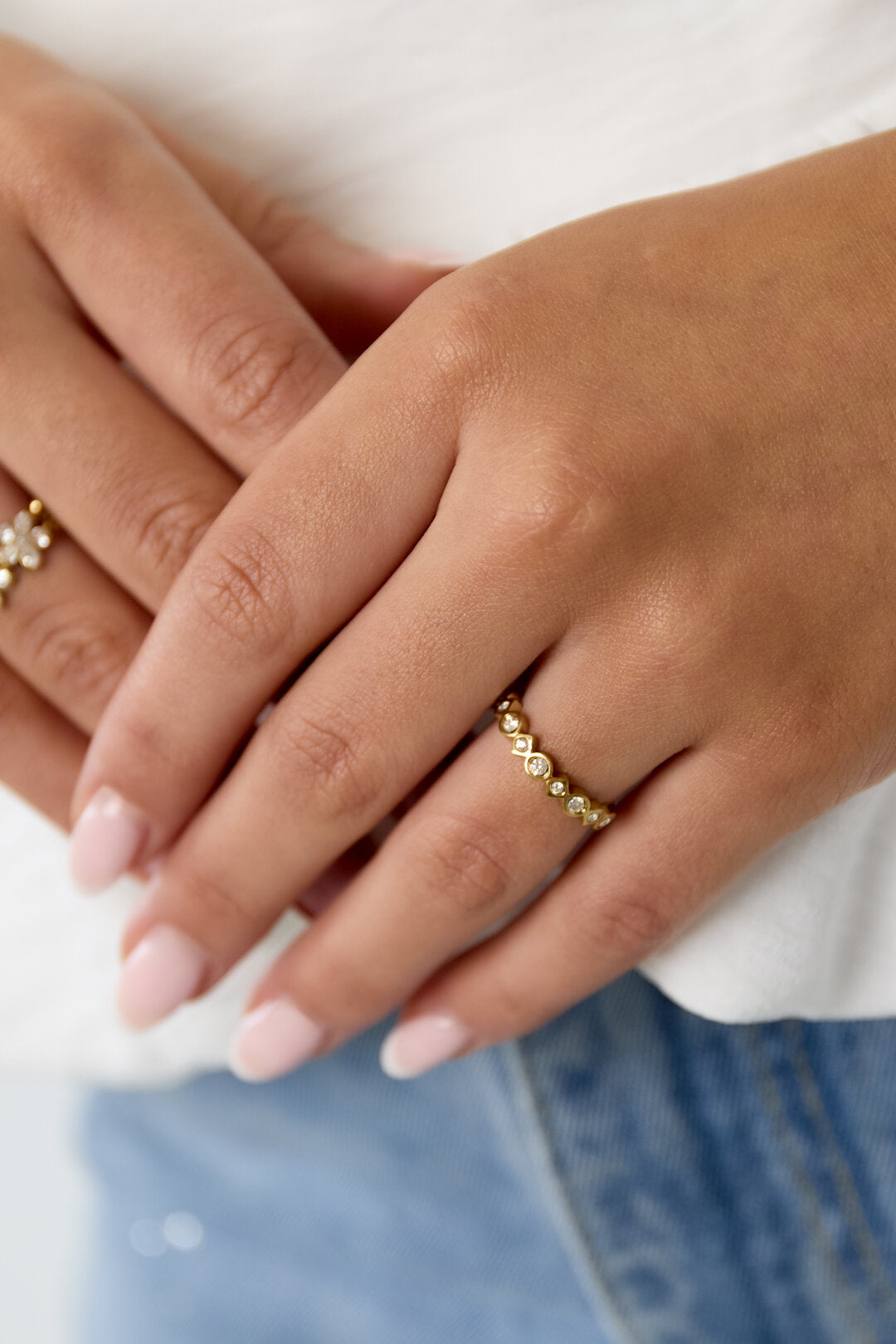 Elegant Minimalist Adjustable Ring - Silver & Gold