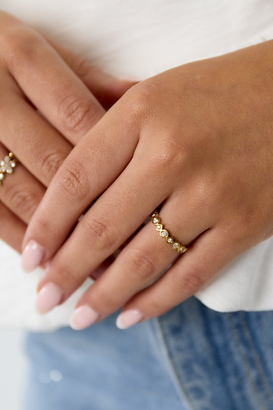 Elegant Minimalist Adjustable Ring - Silver & Gold
