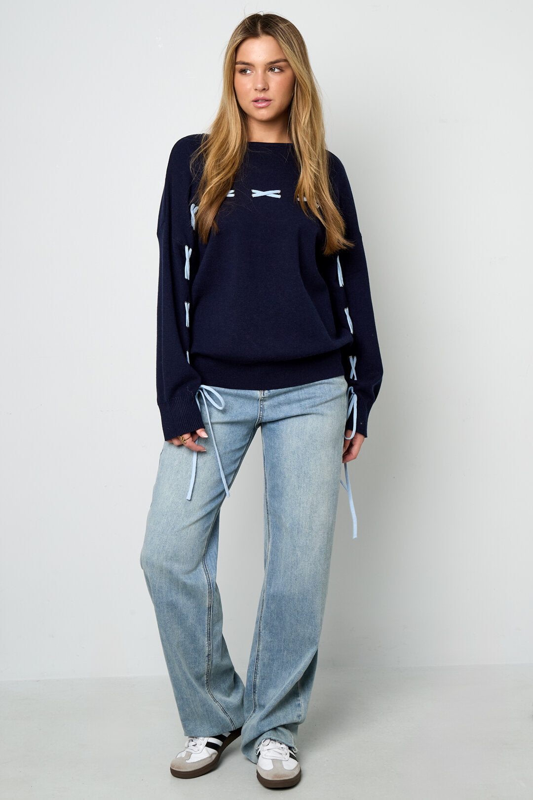 Soft Viscose Knit Sweater for Fall/Winter in Pink, Navy & Black