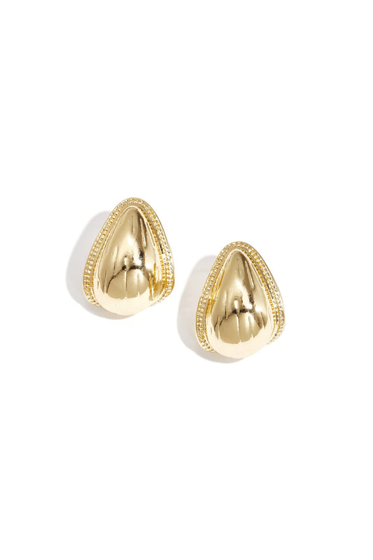 Elegant Gold Retro Droplet Stud Earrings for Daily Wear