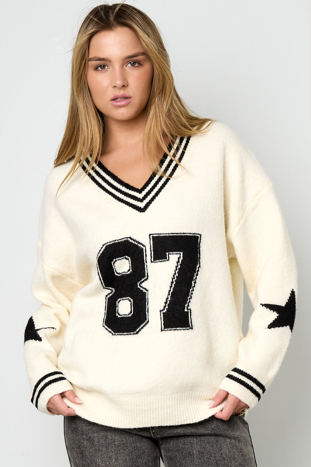 Gimme Cozy Color Clash Knit Sweaters for Fall/Winter