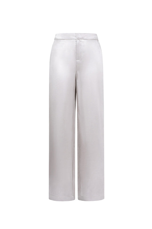 Stylish Coffee & Off-White Straight Pants for Fall
