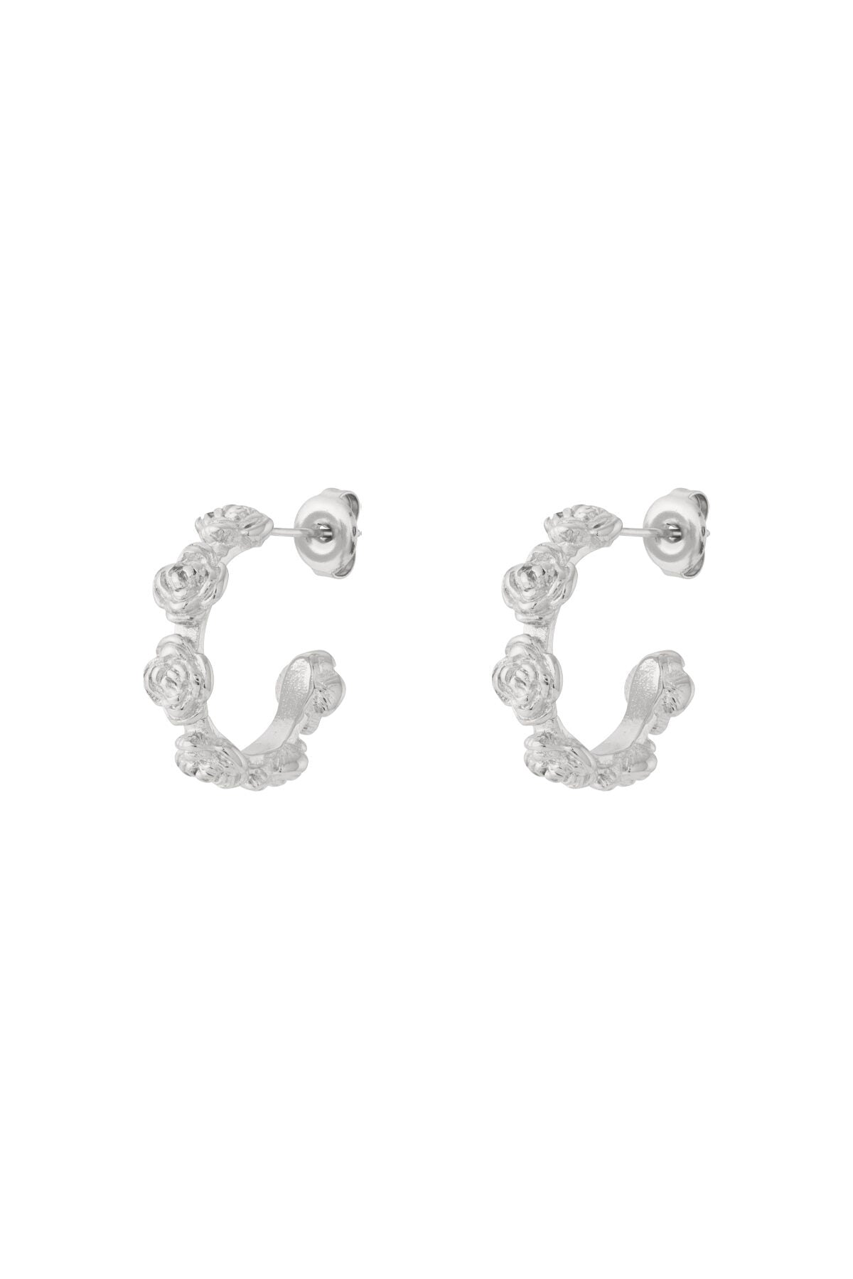 Stylish Flower Hoop Earrings for Everyday Wear