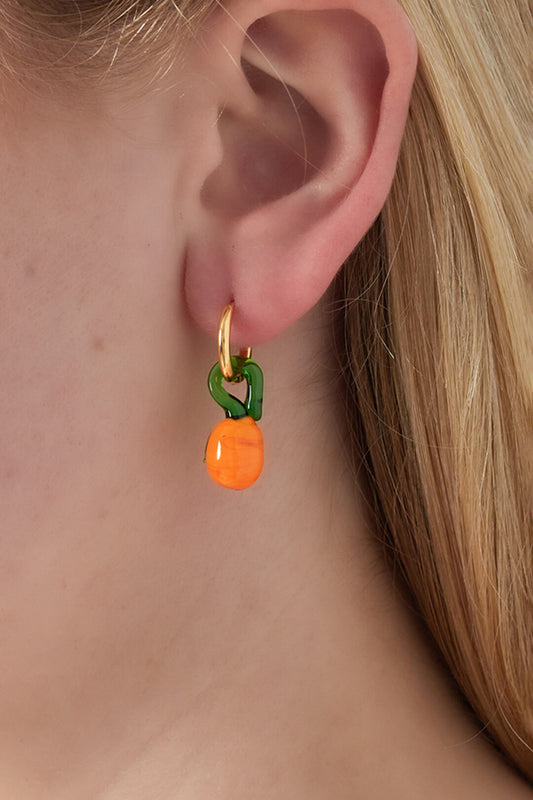 Elegant Orange Drop Earrings for Spring/Summer