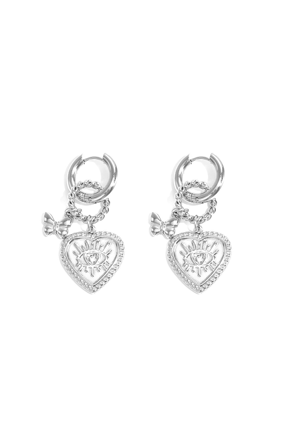 Elegant Heart-Shaped Drop Earrings for Daily Wear