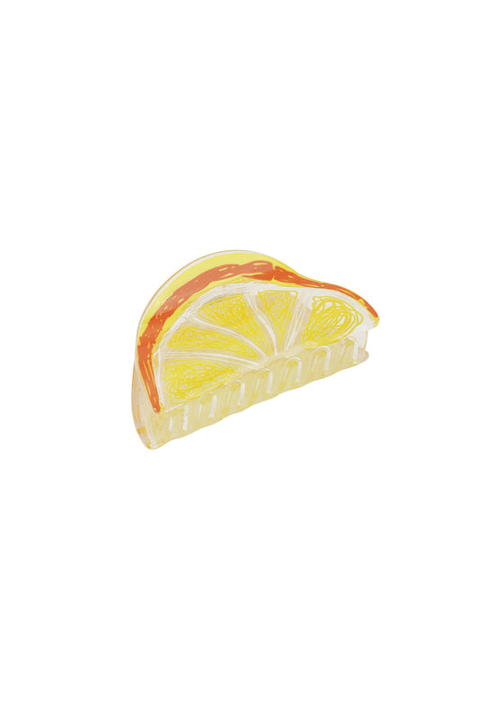 Stylish Yellow Acrylic Hair Claw for Summer