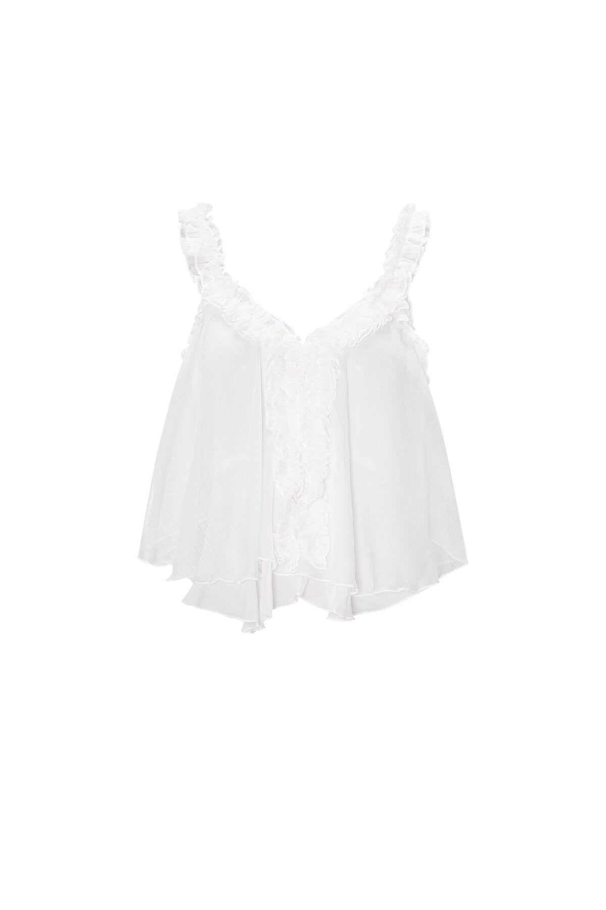 Elegant White Sleeveless Top for Spring/Summer