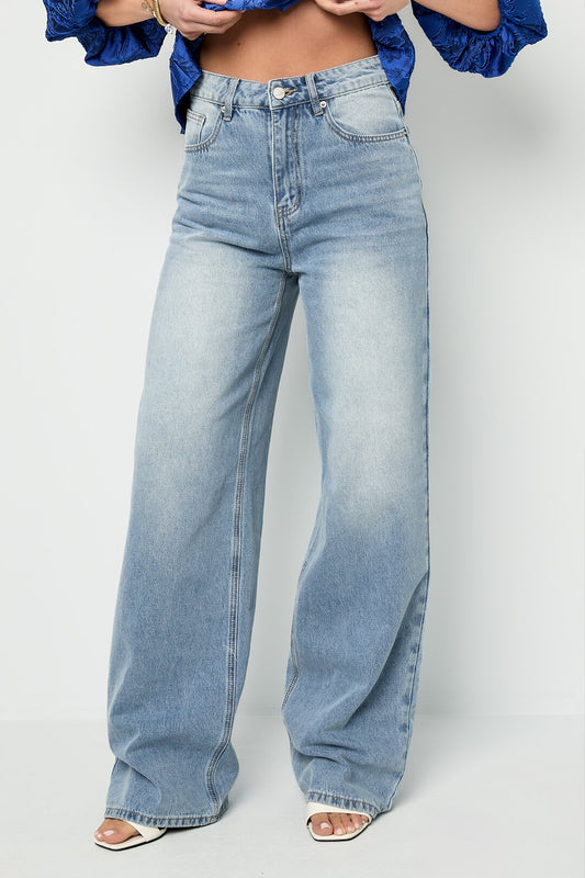 Gimme Wide Leg Cotton Denim Pants for Spring/Summer