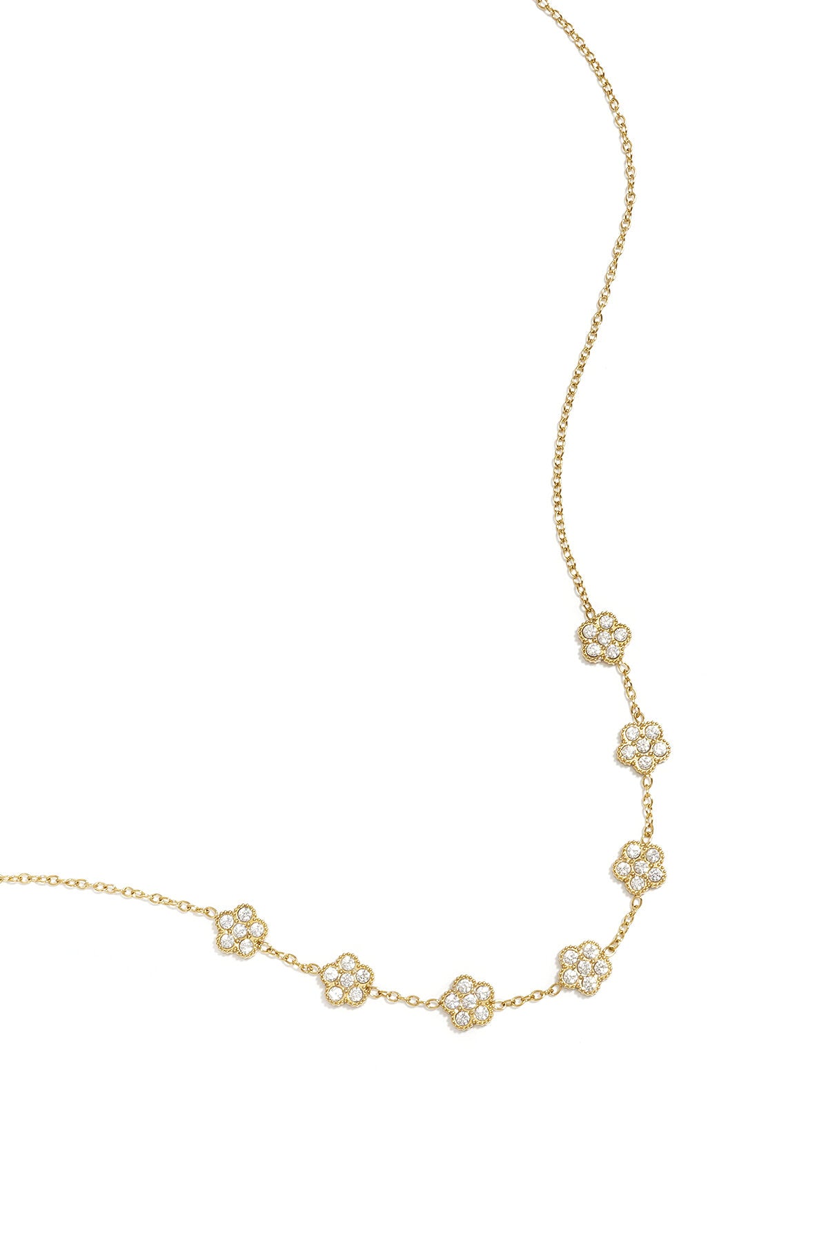 Elegant Flower Zircon Pendant Necklace for Women