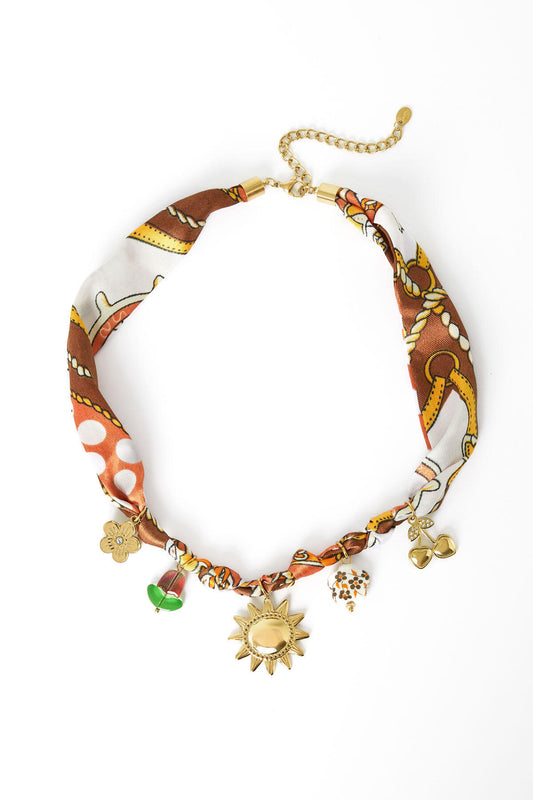 Elegant Brown Braided Necklace for Fall