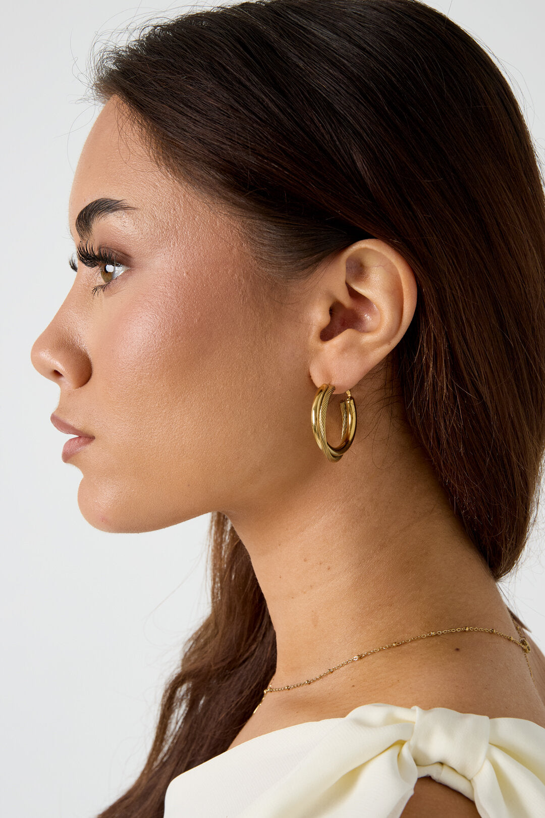 Elegant Stainless Steel Hoop Earrings - Timeless Style