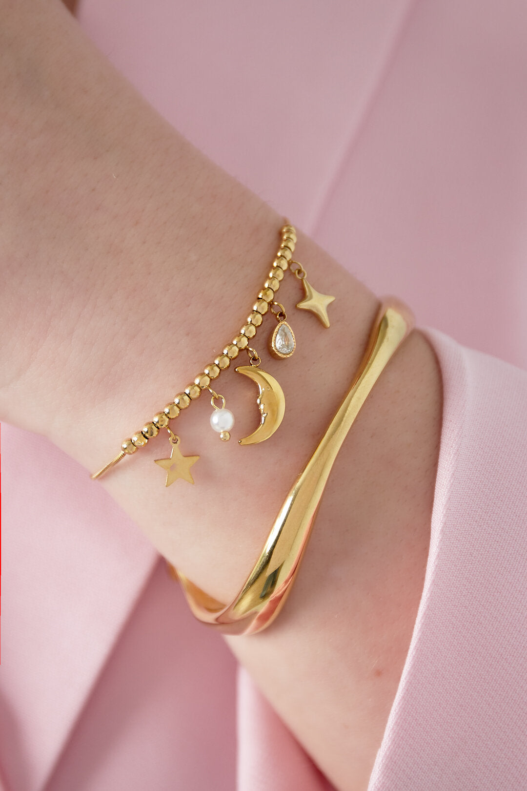 Elegant Charm Bracelets in Silver & Gold