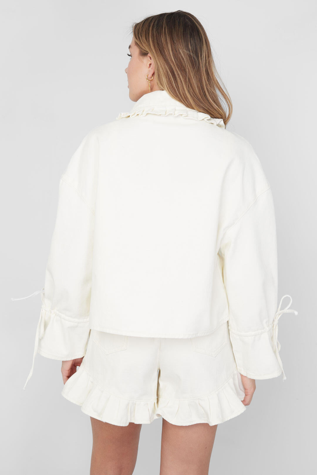 Gimme Cotton Bow Jacket: Spring/Summer Casual Elegance