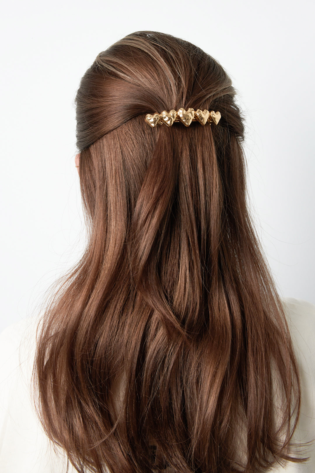Elegant Gold Heart Hair Clip for Everyday Glam